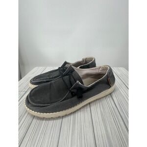 Hey Dude Women's Wendy Chambray‎ Loafers Comfort Casual Slip On Shoes Size 9